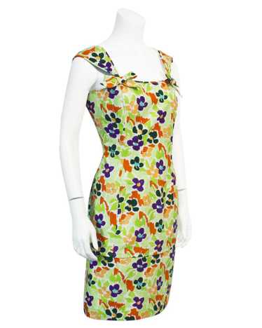 Ungaro Floral Cotton Cocktail Dress