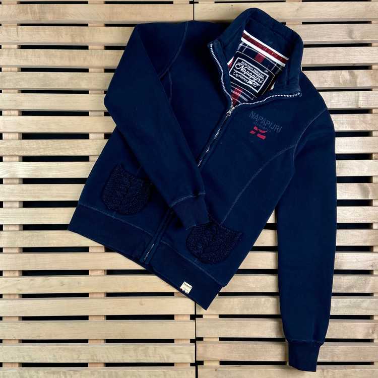 napapijri flag pocket half zip sweatshirt