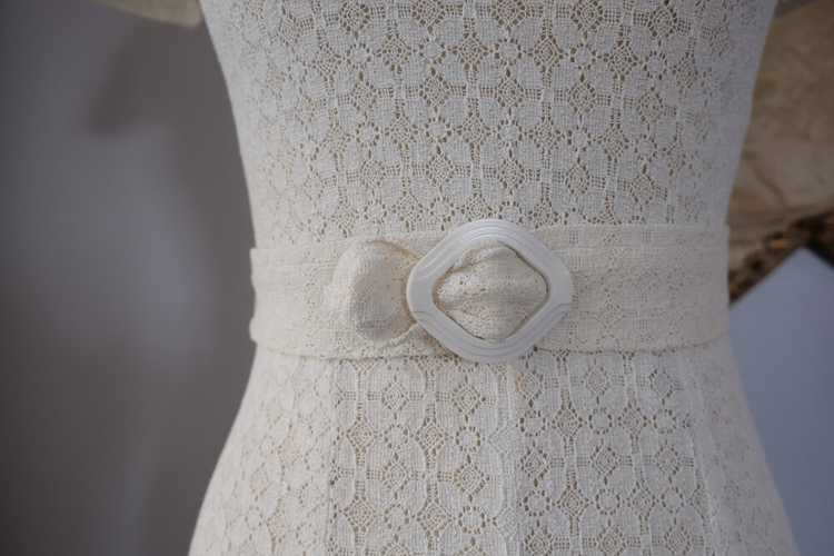 1930s Rare NRA White Cotton Lace Dress and Jacket… - image 7