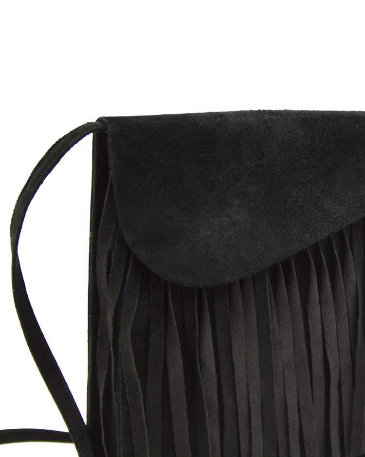 Yves Saint Laurent Black Suede Bag with Fringe - image 5