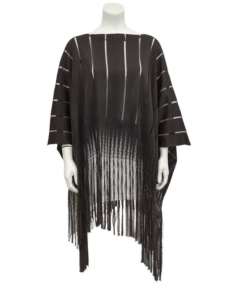 Yves Saint Laurent Brown Knit Poncho - image 3