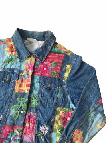 Distressed Denim × Vintage Vintage Patchwork Jacke