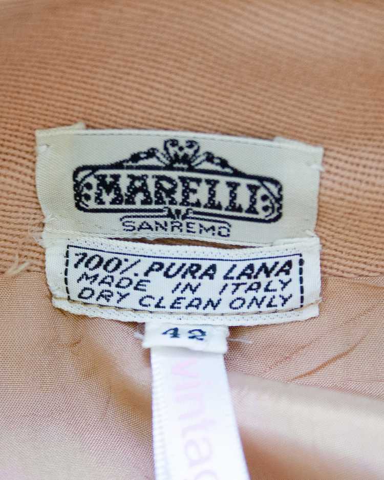 Marelli Camel Pleated Wool Gabardine Skirt - image 6