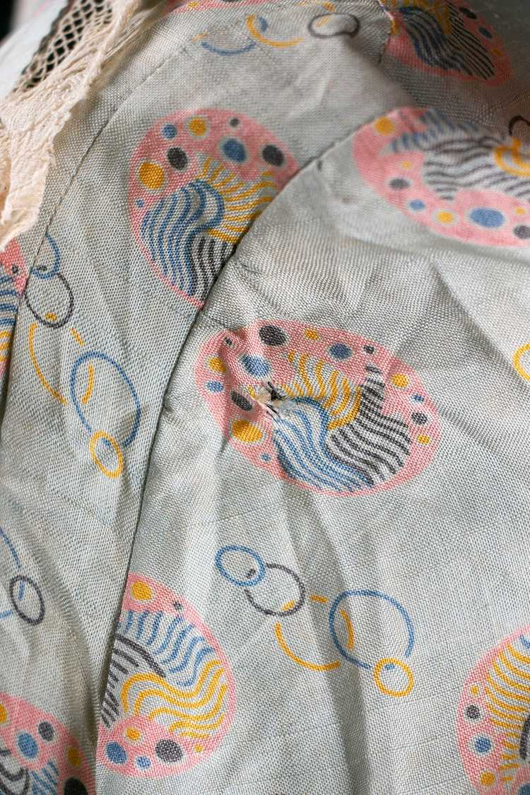 Vintage 1930's Deco Silk Bubble Print Dress - image 9