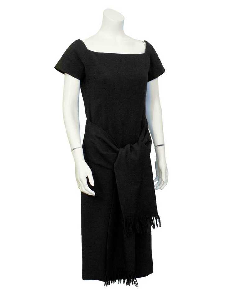 Christian Dior Black short sleeve dress with tie - image 1