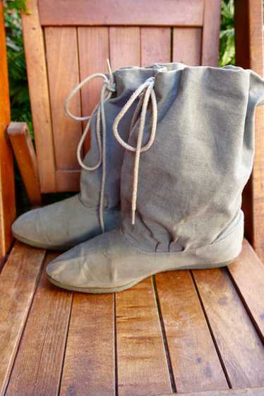 1980s suede boots vintage - Gem