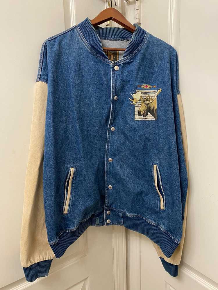 Vintage Vintage International Denim Varsity Jacke… - image 1