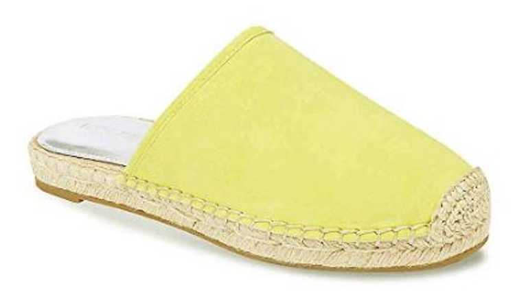 Marc Fisher Suede Espadrille Mules Gift Yellow Su… - image 5