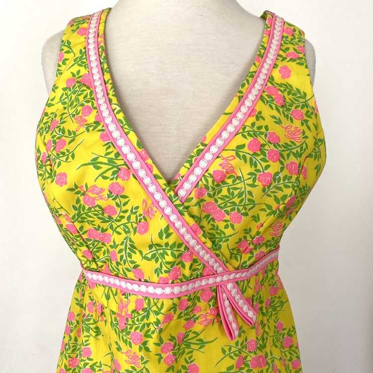 Vintage 1960s Lilly Pulitzer Yellow & Pink Dress - image 4