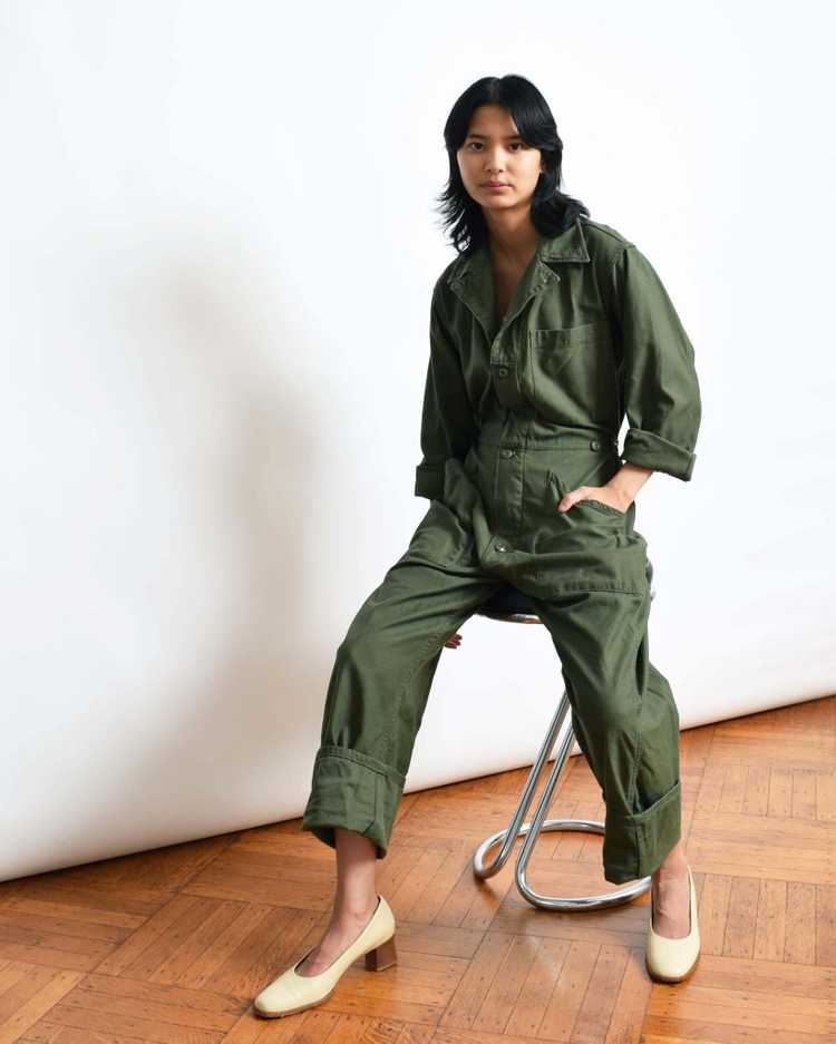 Vintage Army Green Flight Suit - image 1