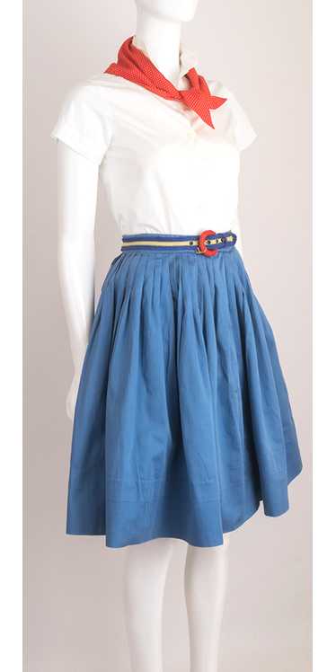 1940s Pleated full skirt