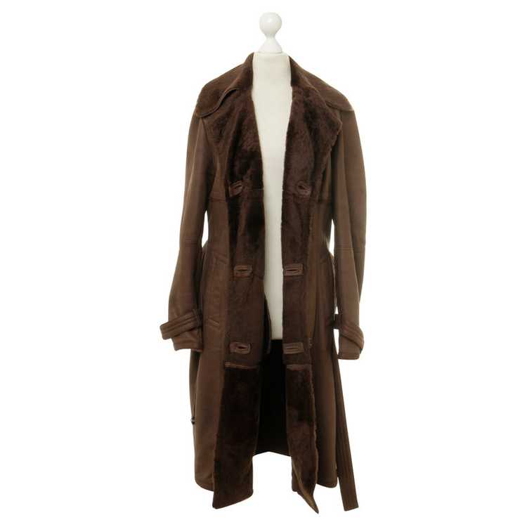 René Lezard Leather coat with fur lining - image 5