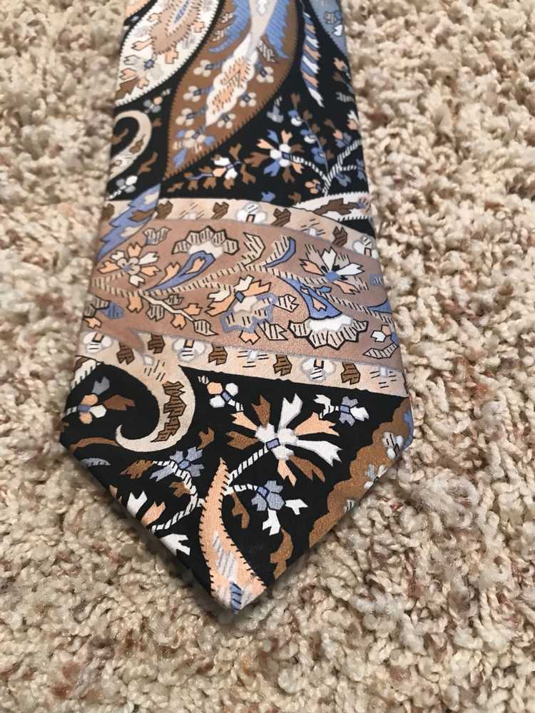 Brioni Paisley Bold Silk Tie XL - image 2