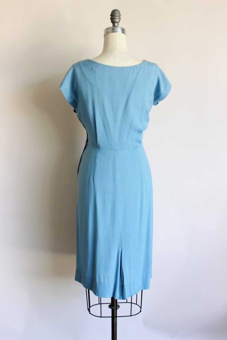 Vintage 1950s Blue Dress by Gloria Swanson of For… - image 8