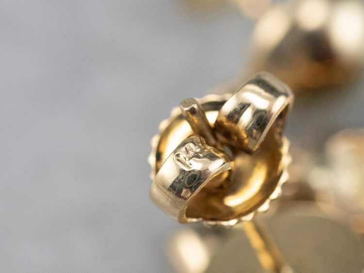 Vintage Cascading Diamond Gold Drop Earrings - image 7