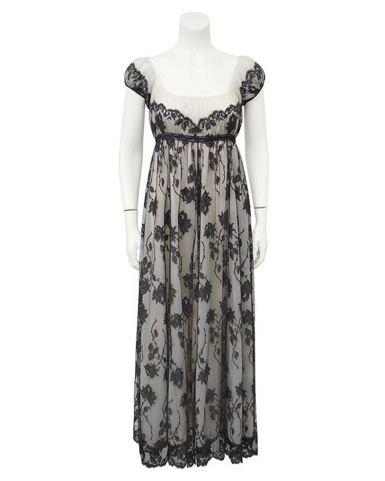 Lucie Ann Cream Gown with Black Lace Overlay - image 2