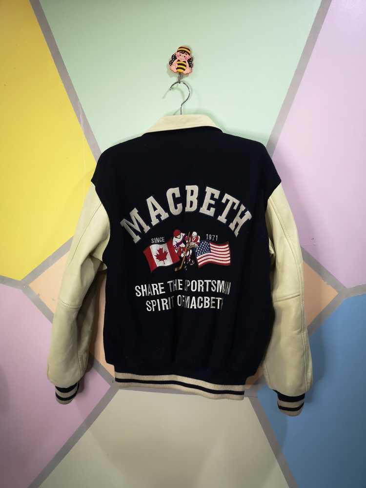 Vintage Macbeth Green Varsity Baseball Jacket - Maker of Jacket
