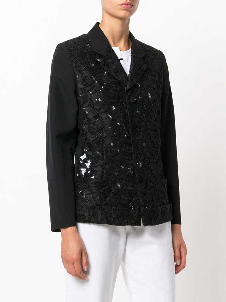 Comme Des Garçons Pre-Owned lace panel jacket - B… - image 3