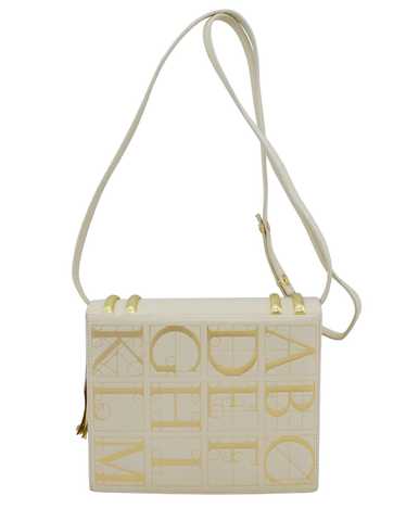 Paloma Picasso Cream and Gold Leather Book Bag