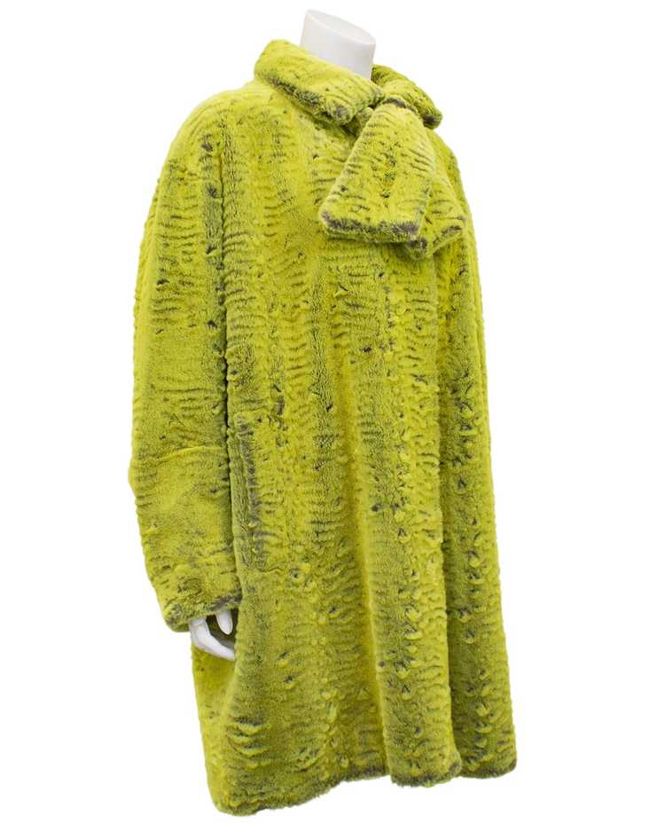 Christian Lacroix Chartreuse Faux Fur Coat - image 1