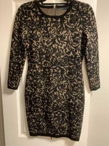 Karen Millen Designer BodyCon Knit Dress + Black F