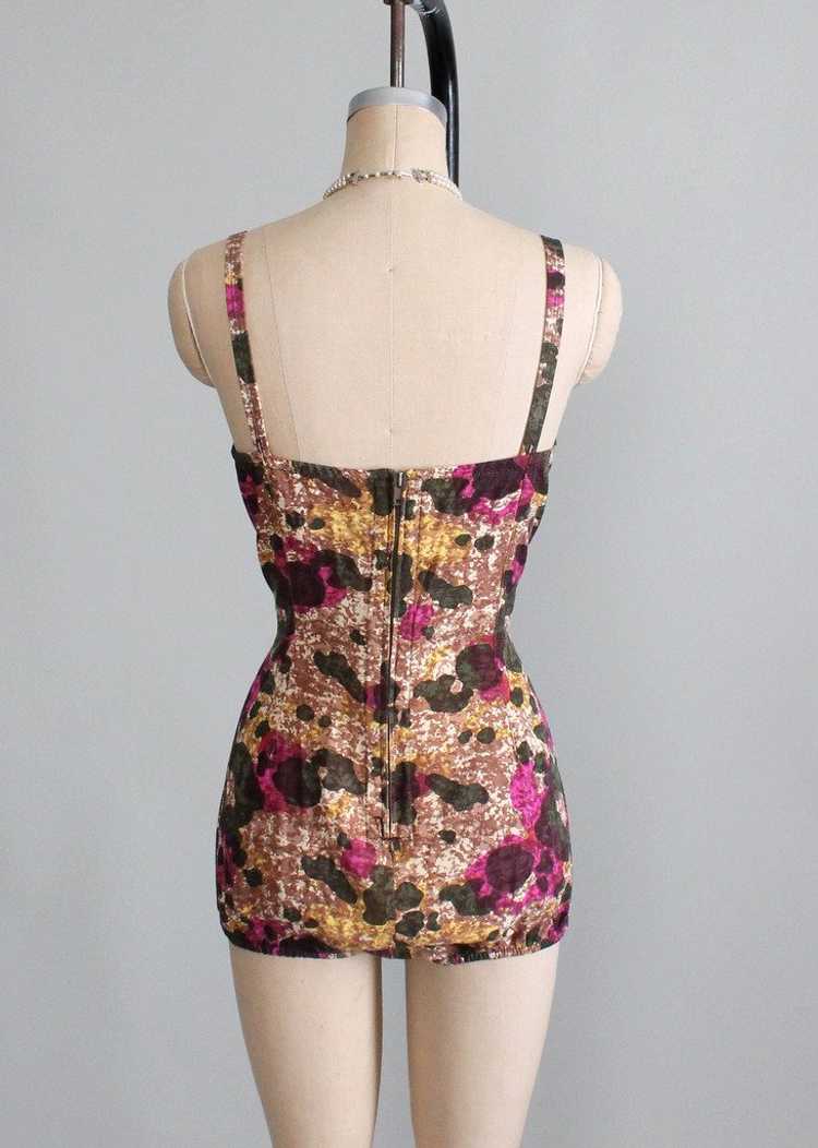 Vintage 1950s Roxanne Floral Pin Up Swimsuit - image 6
