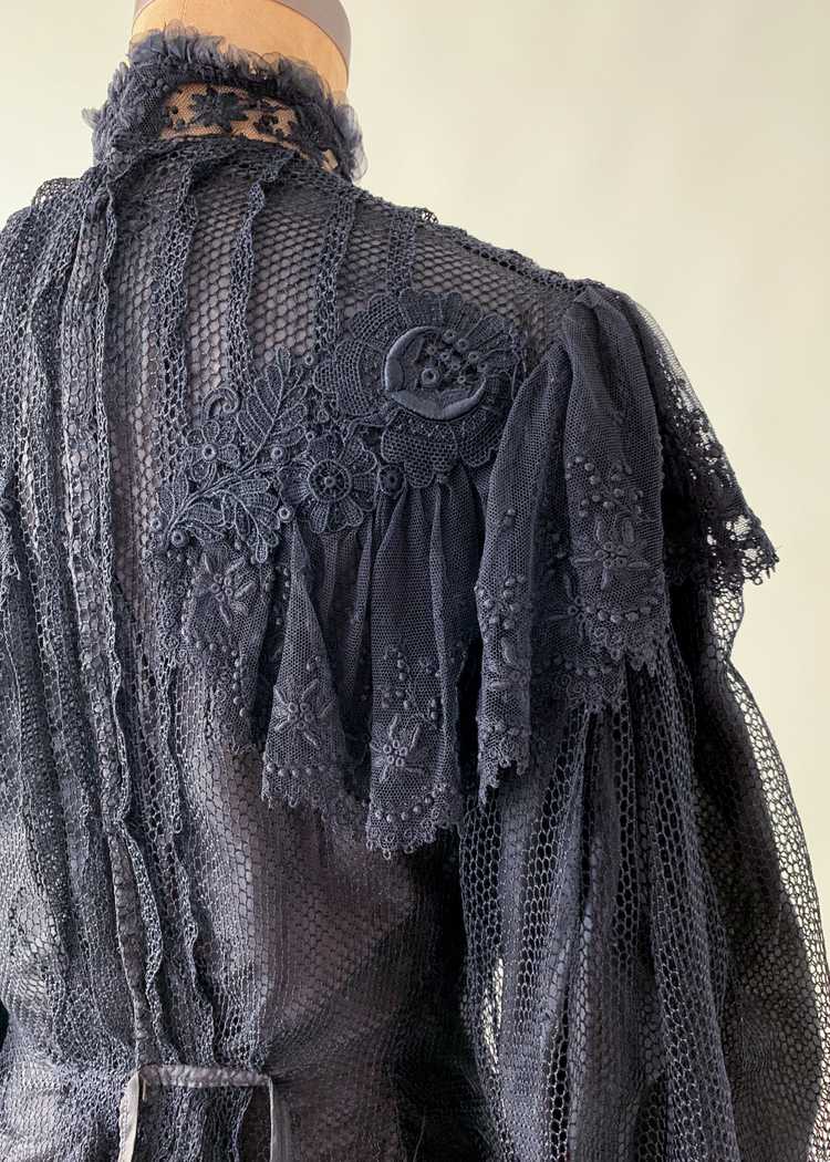 Antique Belle Epoque Lace Blouse - image 9